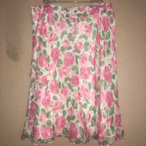 Spring floral office work skirt
